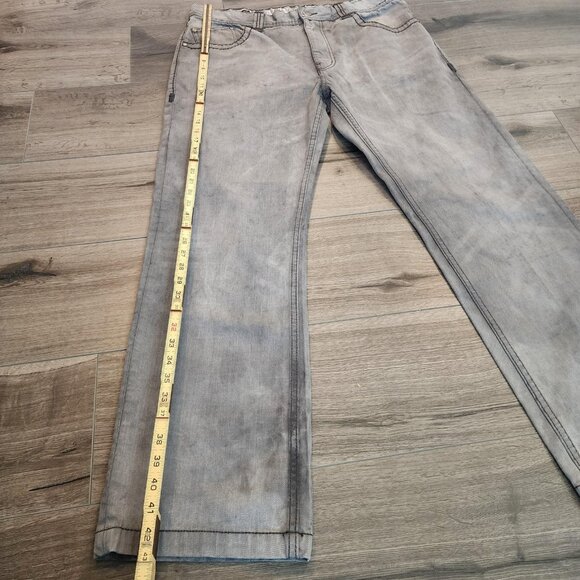 Al Wissam Jeans Mens 36 Gray Embroidered Back Pocket Straight Leg Denim Pants - Picture 15 of 16
